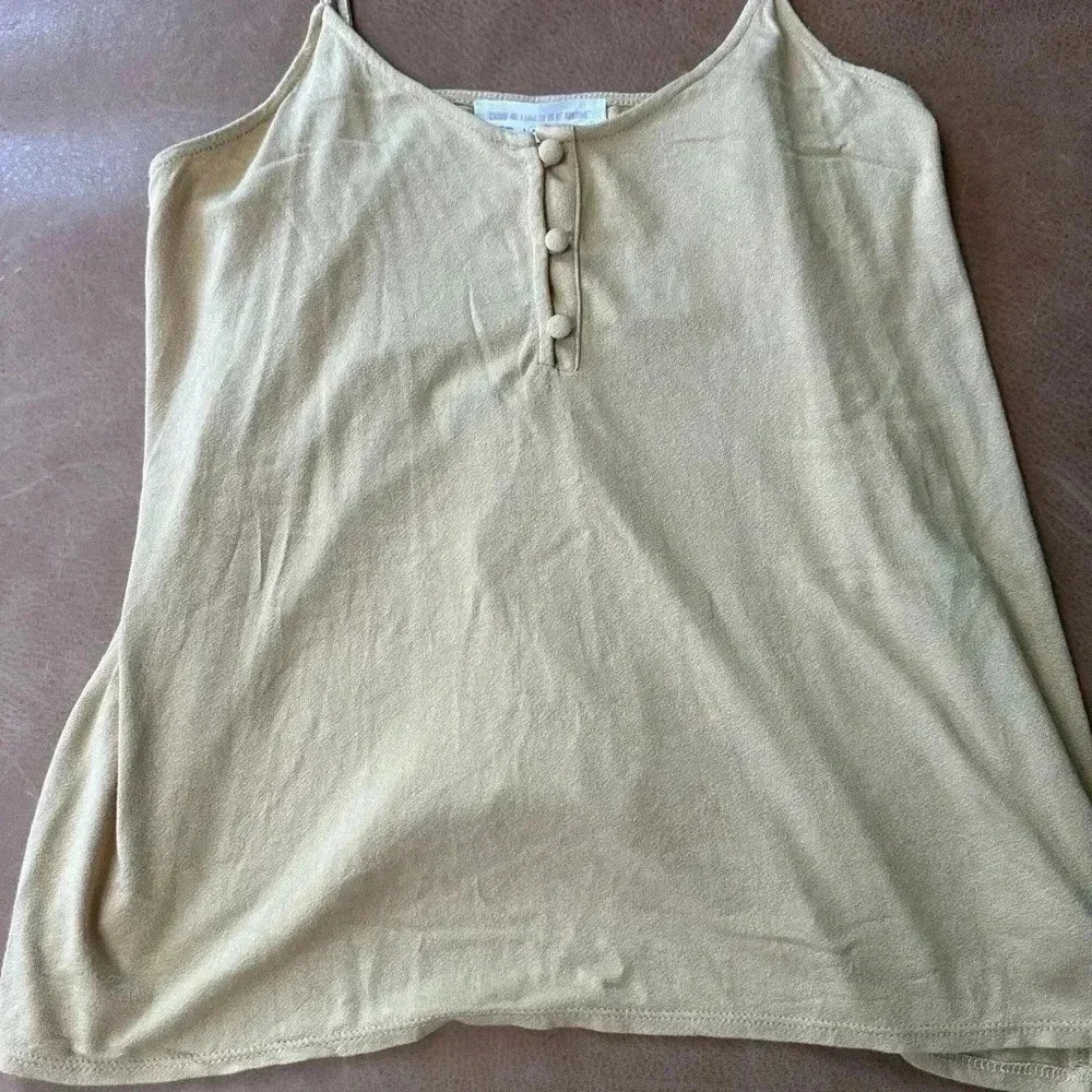Excuse Me I Have To Go Be Awesome DOUBLE ZERO Women’s Yellow Tank Sz M - Picture 2 of 8